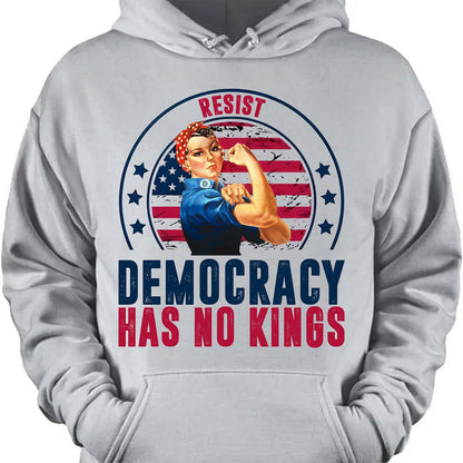 Resist Democracy Has No Kings Shirt | Anti-Trump Protest Shirt | Patriotic Democracy Shirt | No Kings in America Shirt 682476