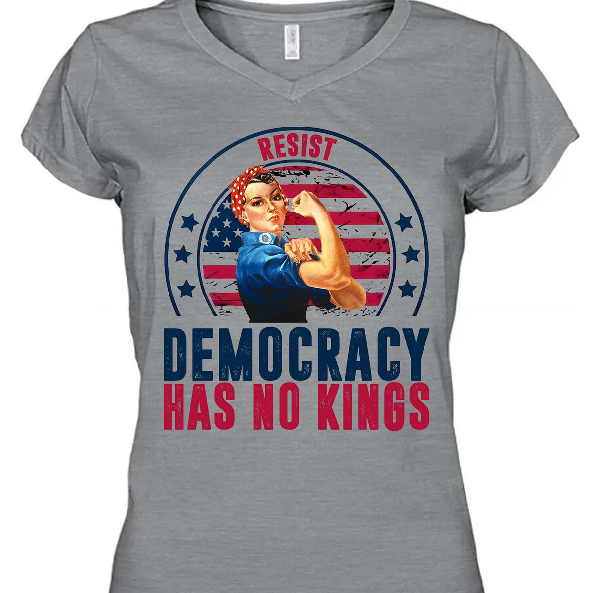 Resist Democracy Has No Kings Shirt | Anti-Trump Protest Shirt | Patriotic Democracy Shirt | No Kings in America Shirt 682476