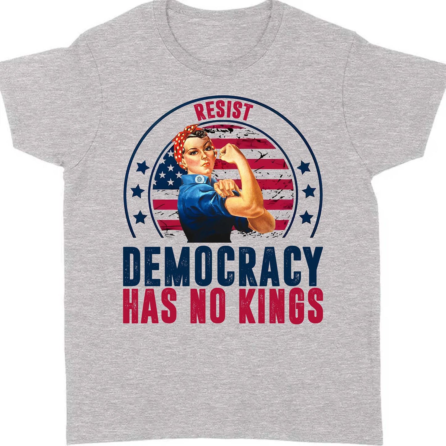 Resist Democracy Has No Kings Shirt | Anti-Trump Protest Shirt | Patriotic Democracy Shirt | No Kings in America Shirt 682476