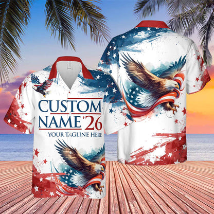 Custom Election Hawaiian Shirt | Personalized Election Hawaiian Shirt | Custom Name Unisex 3D Hawaiian Shirt C1161 - GOP