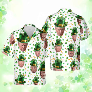 Trump St. Patrick's Day Hawaiian Shirt| St. Patrick's Day 3D Shirt | Trump Funny Hawaiian Shirt 681870 - GOP