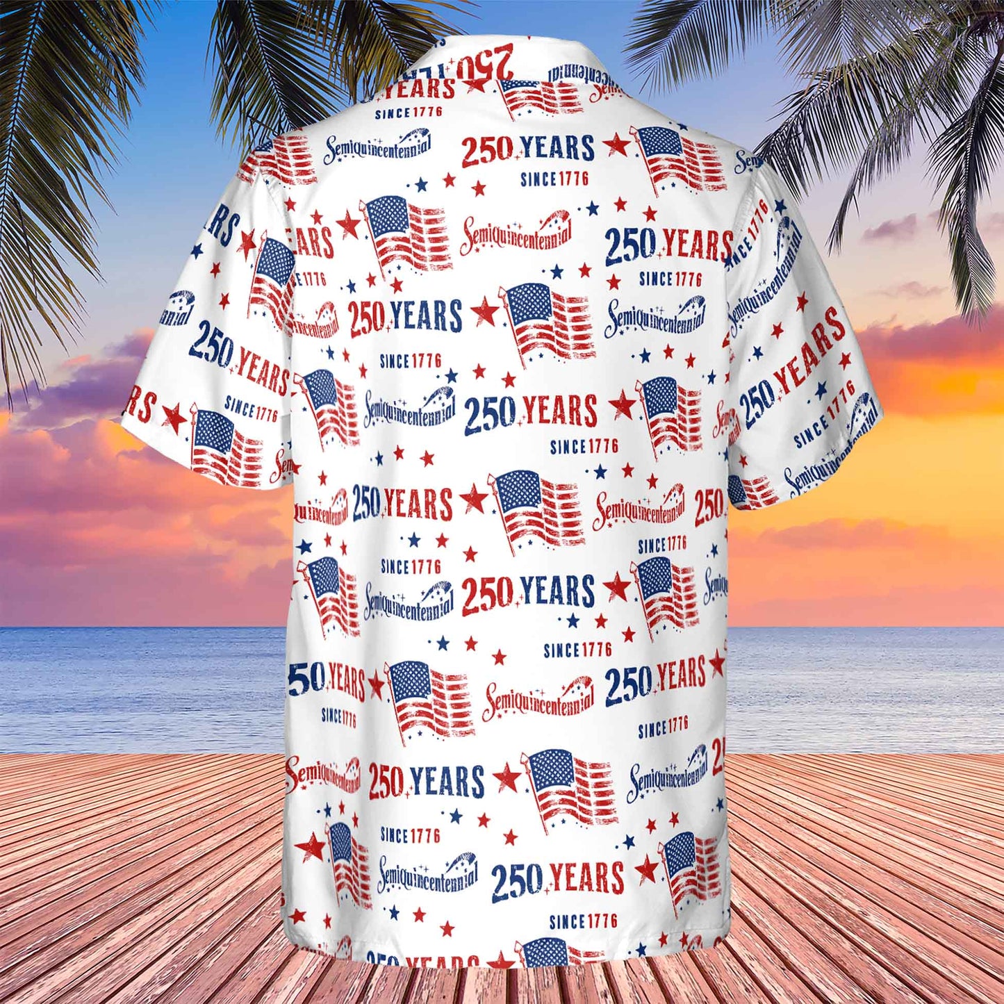 USA 250 Years Anniversary Hawaii Shirt | Retro American Flag 1776 AOP Shirt | 4th of July AOP Hawaii Shirt 684353