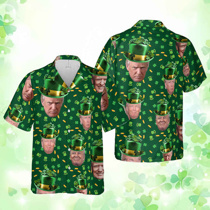 Trump St. Patrick's Day Hawaiian Shirt| St. Patrick's Day 3D Shirt | Trump Funny Hawaiian Shirt 681870 - GOP