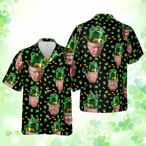 Trump St. Patrick's Day Hawaiian Shirt| St. Patrick's Day 3D Shirt | Trump Funny Hawaiian Shirt 681870 - GOP