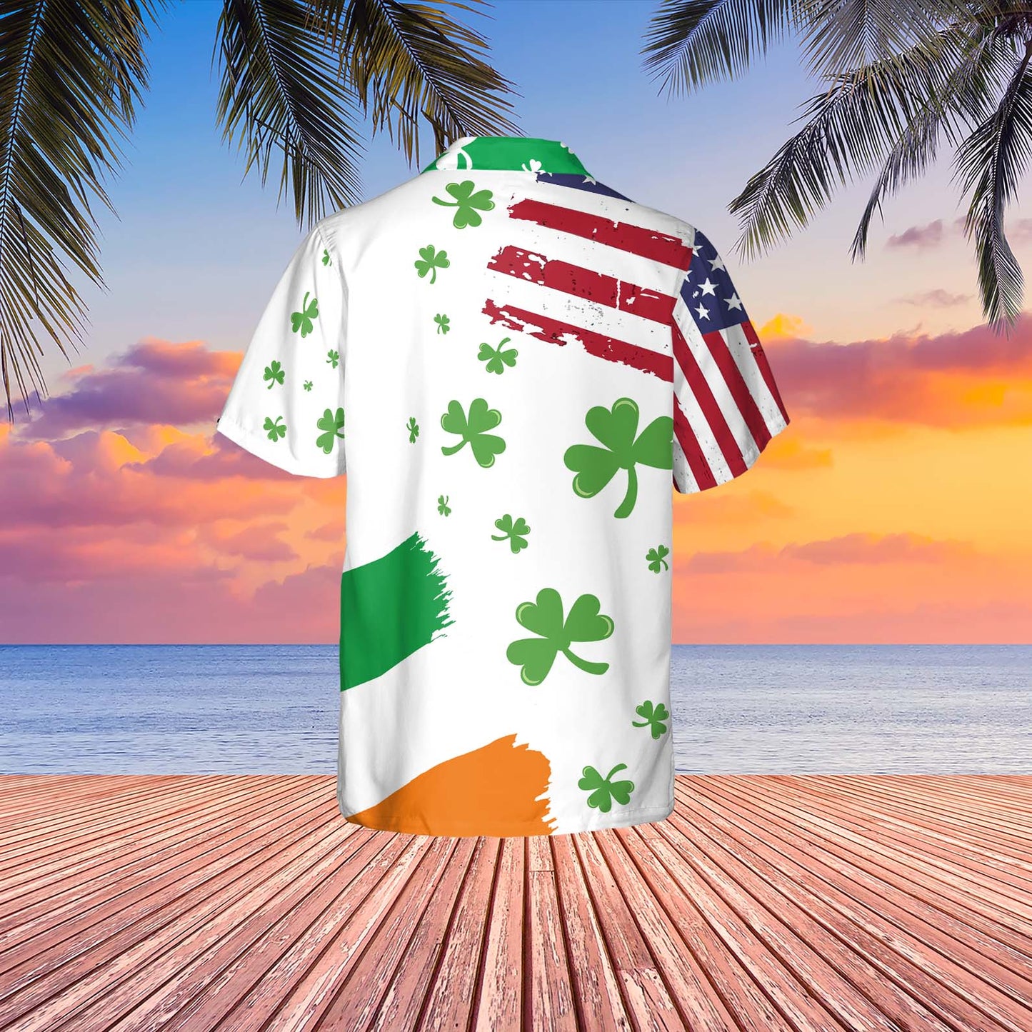 Trump St. Patrick's Day Hawaiian Shirt| St. Patrick's Day 3D Shirt |  Irish Flag Hawaiian Shirt 681930- GOP