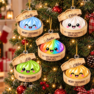 Personalized Merry Squishmas Acrylic Ornament, Custom Name & Year Christmas Keepsake Gift 686473 WFD