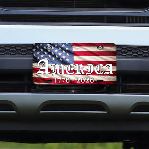 250 Years Anniversary License Plate | Patriotic America 1776 - 2026 License Plate 684143