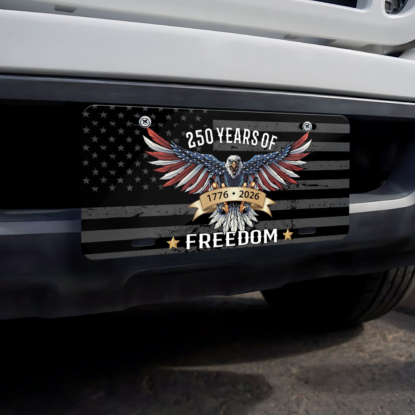 250 Years of Freedom License Plate | Patriotic Eagle 4th of July 1776–2026 License Plate 684128