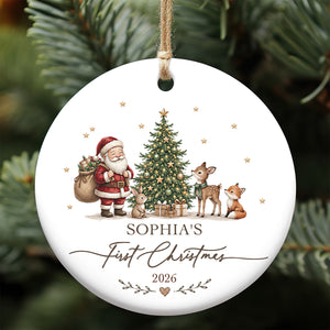 Personalized Baby's First Christmas Ceramic Ornament, Custom Baby Name Ornament, Newborn Christmas Gift 685974
