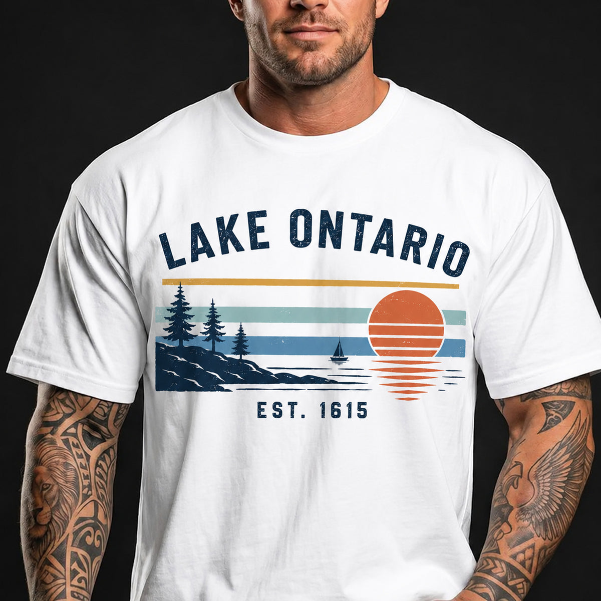 Lake Ontario Est 1615 Shirt, Anti Trump Tee, Great Lakes Sunset Shirt, Canada Political Protest Tee 686118 WFD