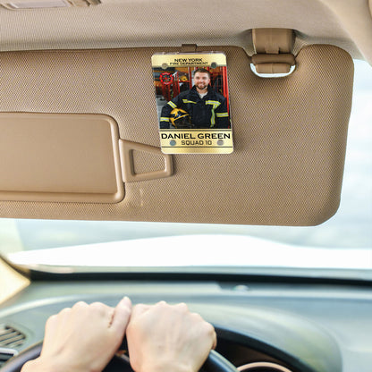 Personalized Firefighter Car Visor Clip, Custom Visor Decoration for Car, Retirement Firefighter Gift 683273