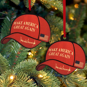 Make America Great Again 2024 Acrylic Ornament, Trump Ornament Gift, Trump 45 47 President Ornament, Trump Won Ornament M1785 - GOP