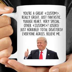 Funny Trump Custom Word Coffee Mug | President Donald Trump Themed Gag Gift | Gift from Wife Son Daughter C1266 - GOP