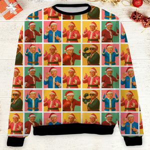 Funny Trump Vintage Ugly Sweater | Trump AOP Christmas Sweatshirt | MAGA Patriotic Republican Gift for Men Women 683433 - GOP