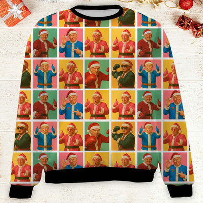 Funny Trump Vintage Ugly Sweater | Trump AOP Christmas Sweatshirt | MAGA Patriotic Republican Gift for Men Women 683433 - GOP