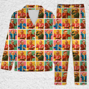 Funny Trump Vintage Pajamas | Trump All Over Print Pajamas Set | MAGA Christmas Pajamas Republican Gift for Men Women 683433 - GOP