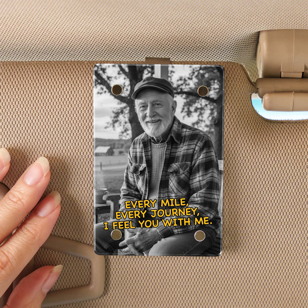 Custom Photo Car Visor Clip | Personalized Memorial Gift | Sympathy Gift for Loss | Remembrance Gift 683281