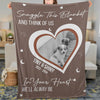 Snuggle This Blanket And Think Of Us, Personalized Memorial Blanket, Memorial Custom Photo Blanket, Remembrance Gift- 681971