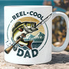 Reel Cool Dad Fishing Mug – Funny Bass Fishing Coffee Mug for Dad | Father's Day Gift, Dad Birthday Gift, Retro Mug for Fishing Lover 682288