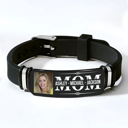Custom Photo Mom Bracelet | Gift for Mom Wife, Mother's Day Gift | Personalized Unisex Print Bracelet 682192