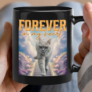 Live Preview Custom Text Personalized Upload Photo Dog Cat Black Mug C775