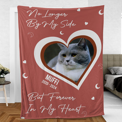 No Longer By My Side, Personalized Memorial Blanket, Memorial Custom Photo Blanket, Remembrance Gift- 681970