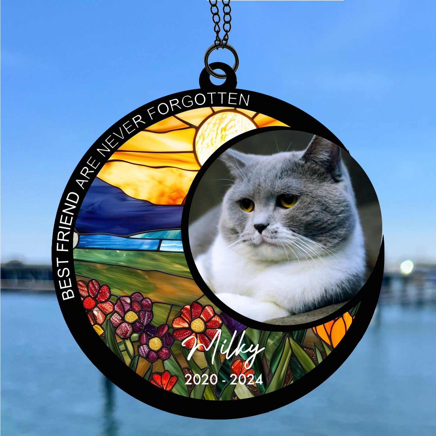 Best Friend Are Neve Forgotten Suncatcher Ornament, Custom Photo Suncatchers, Gift For Family, Memorial Gift Ornament 682004