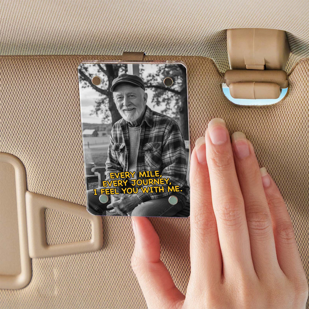Custom Photo Car Visor Clip | Personalized Memorial Gift | Sympathy Gift for Loss | Remembrance Gift 683281