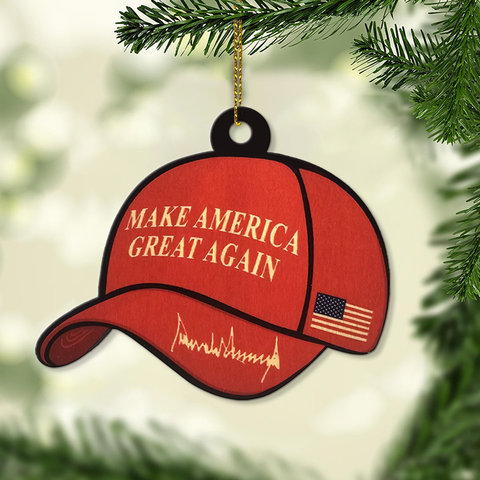 Make America Great Again 2024 Acrylic Ornament, Trump Ornament Gift, Trump 45 47 President Ornament, Trump Won Ornament M1785 - GOP