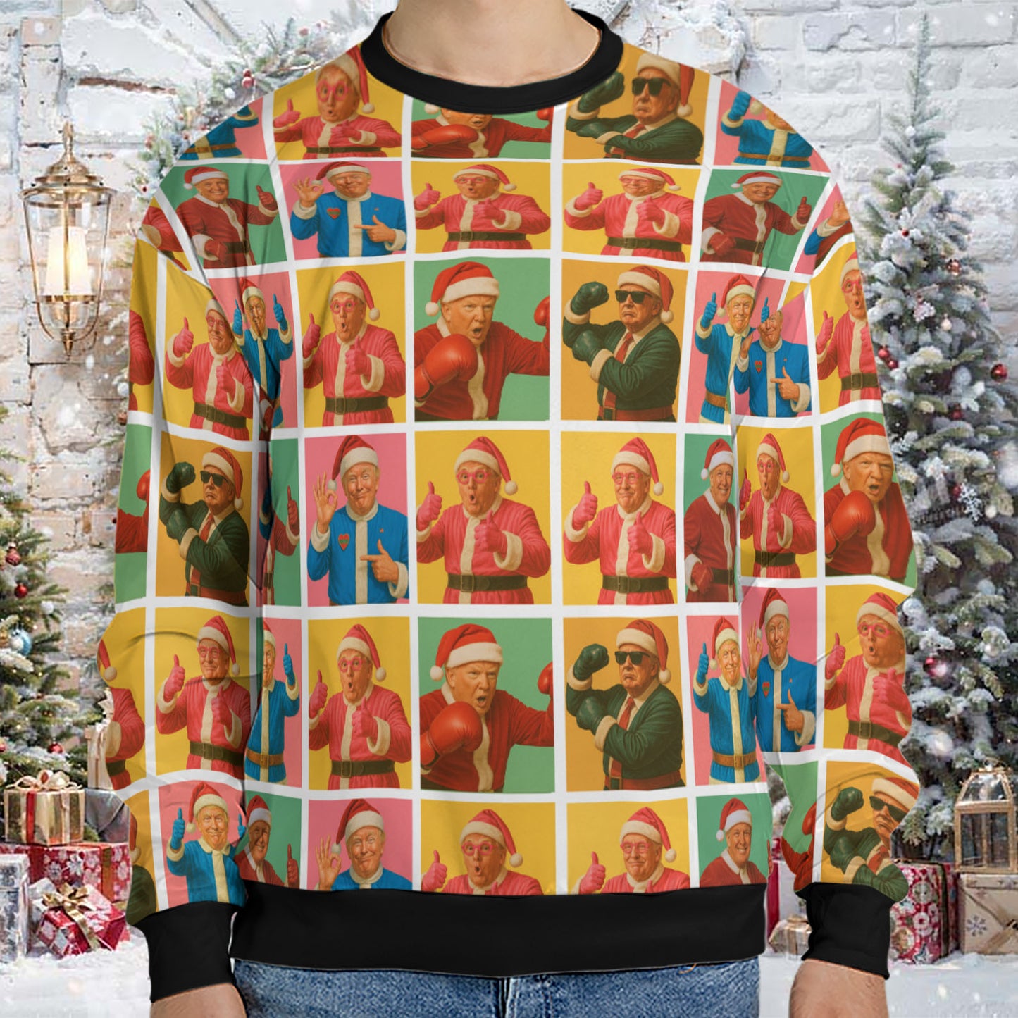Funny Trump Vintage Ugly Sweater | Trump AOP Christmas Sweatshirt | MAGA Patriotic Republican Gift for Men Women 683433 - GOP