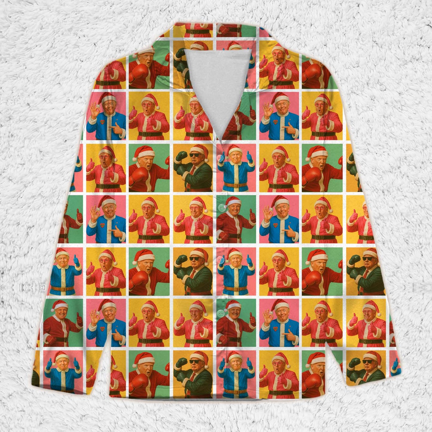 Funny Trump Vintage Pajamas | Trump All Over Print Pajamas Set | MAGA Christmas Pajamas Republican Gift for Men Women 683433 - GOP