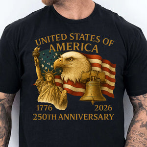 250 Years Anniversary USA Shirt | Happy 250th Birthday United States of America Shirt | 250 Years of Freedom Dark Shirt 283041