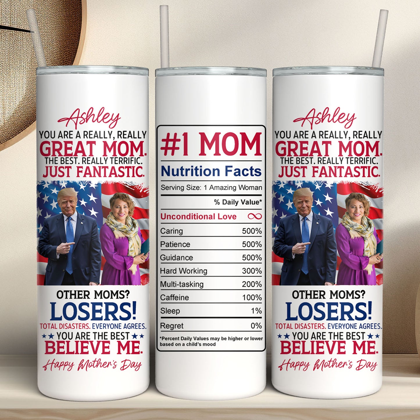 Happy Mother's Day | You're A Great Mom | Personalize Photo Tumbler | Photo with Trump Skinny Tumbler | Gift For Mom 682056 - GOP