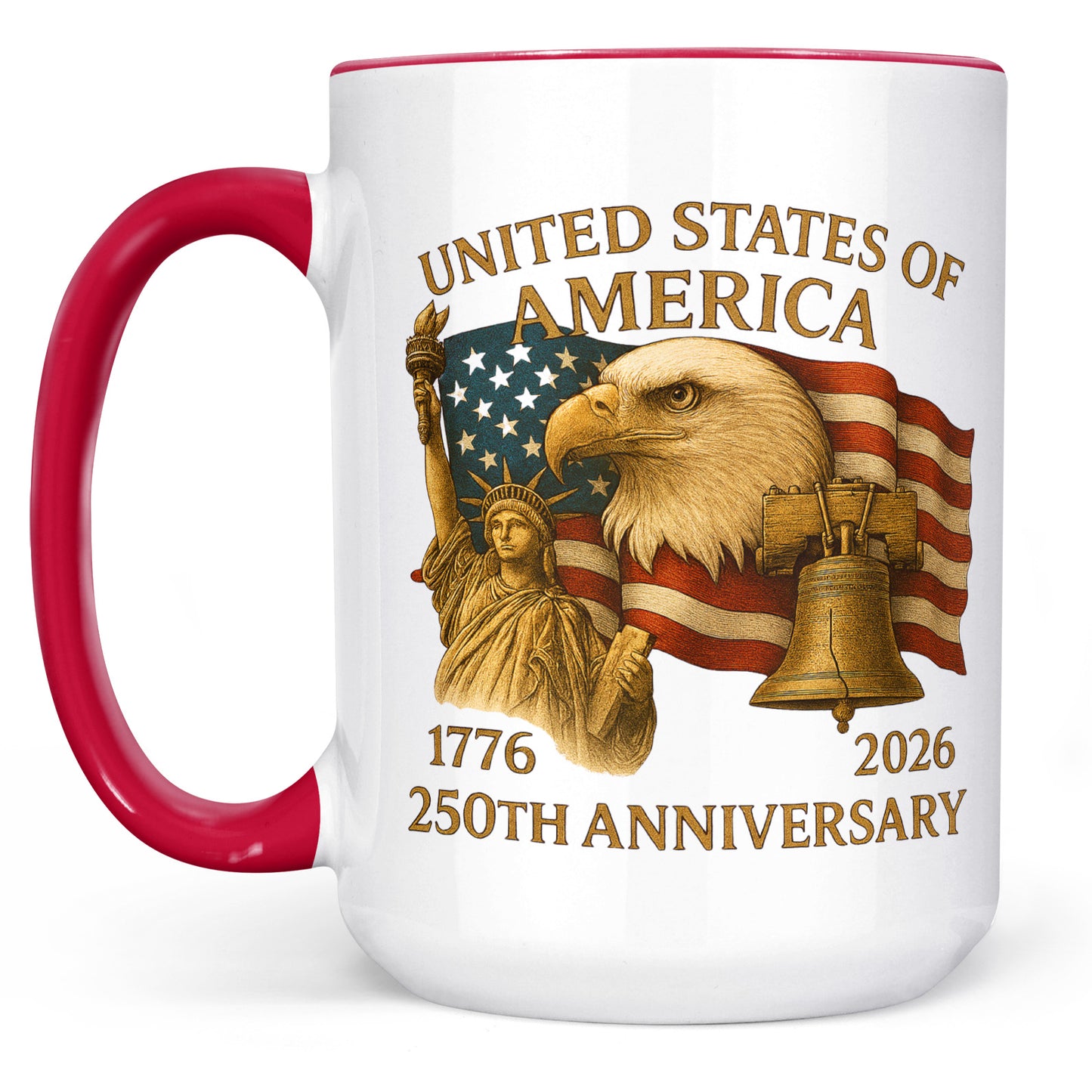 250 Years Anniversary USA Mug, 250th Birthday America Gift, Celebrates 250th of Freedom 683040