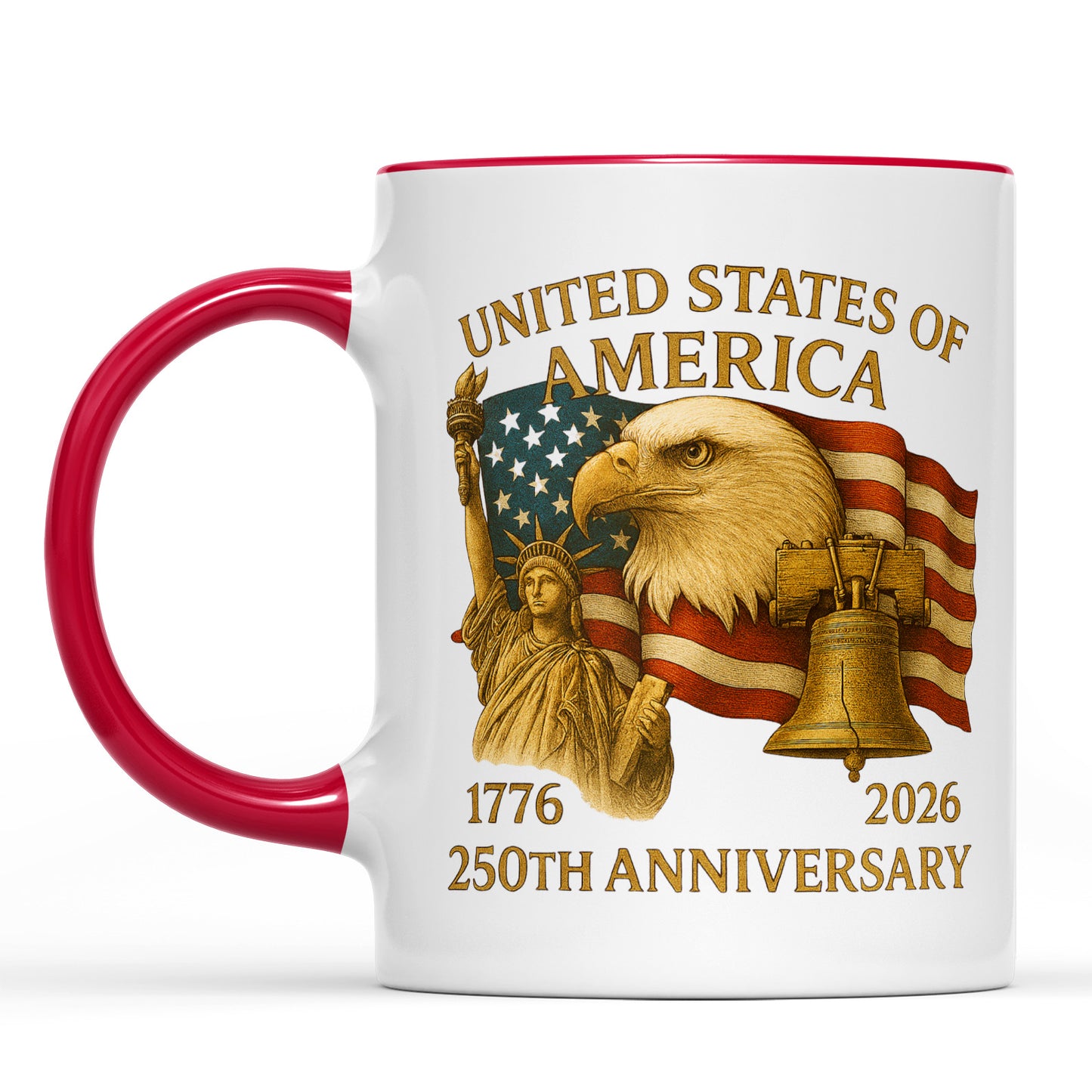 250 Years Anniversary USA Mug, 250th Birthday America Gift, Celebrates 250th of Freedom 683040