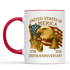 250 Years Anniversary USA Mug, 250th Birthday America Gift, Celebrates 250th of Freedom 683040