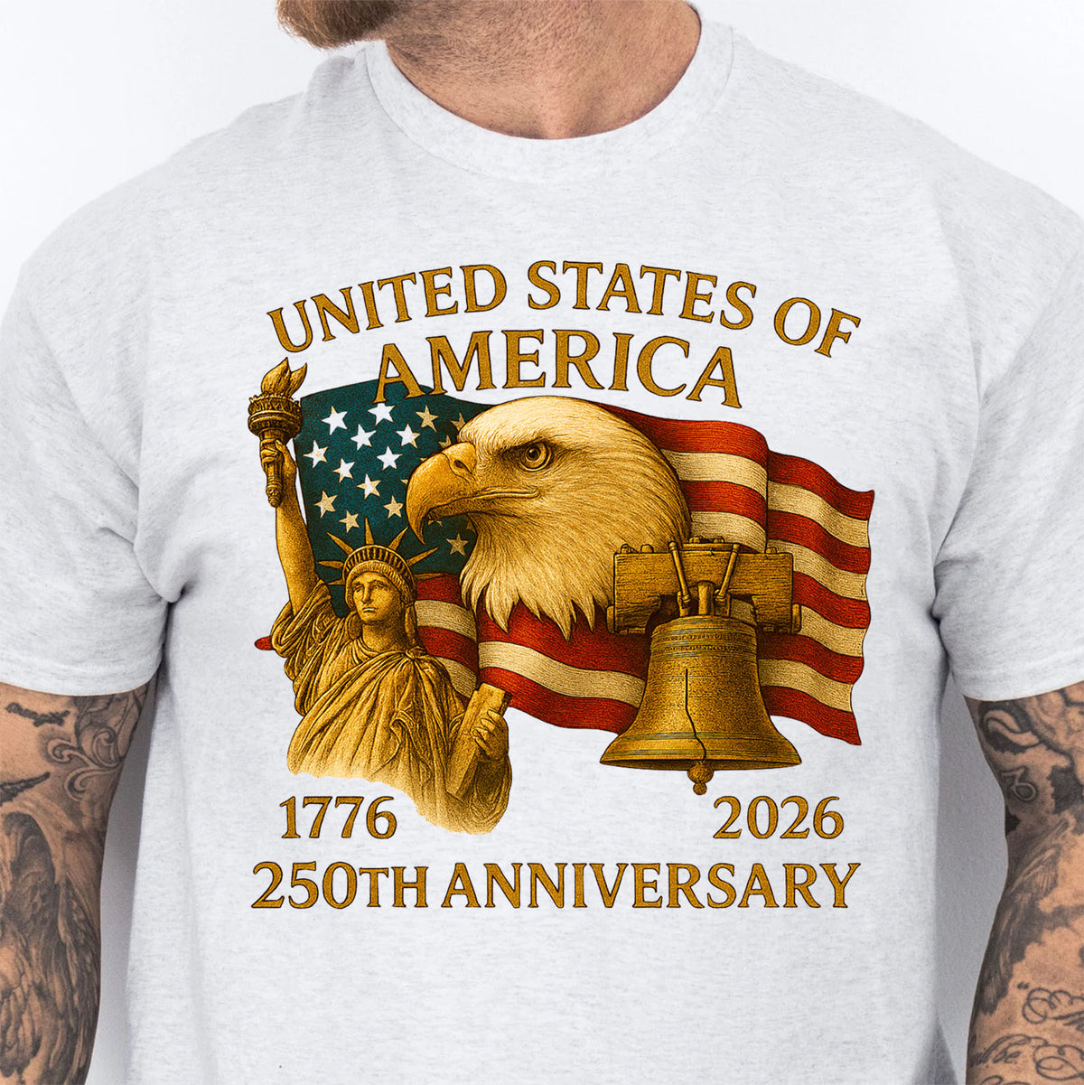 250 Years Anniversary USA Shirt | Happy 250th Birthday USA | America Anniversary 1776-2026 Bright Shirt 683037