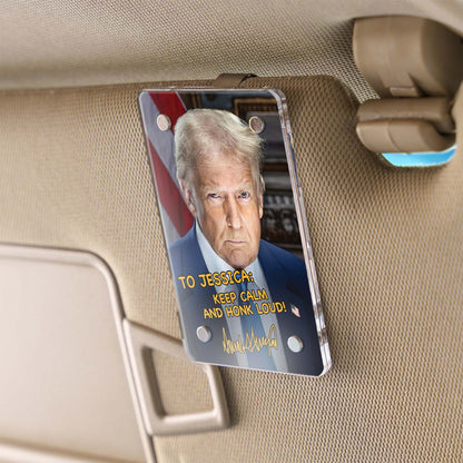 Drive Safe Donald Trump Car Visor Clip, Personalized Custom Visor Decoration for Car 683259 - GOP