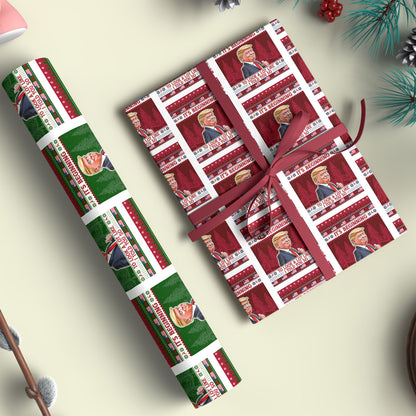 It's Beginning To Look A Lot Like I Told You So Wrapping Paper, Funny Trump Wrapping Paper 681740 - GOP
