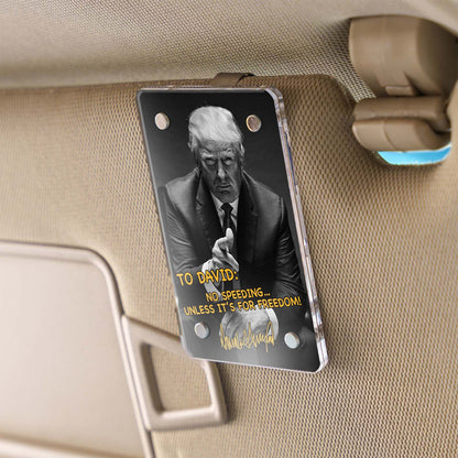 Donald Trump Autographed Car Visor Clip, Personalized Custom Visor Decoration for Car 683263 - GOP