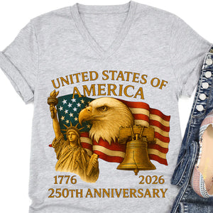 250 Years Anniversary USA Shirt | Happy 250th Birthday USA | America Anniversary 1776-2026 Bright Shirt 683037
