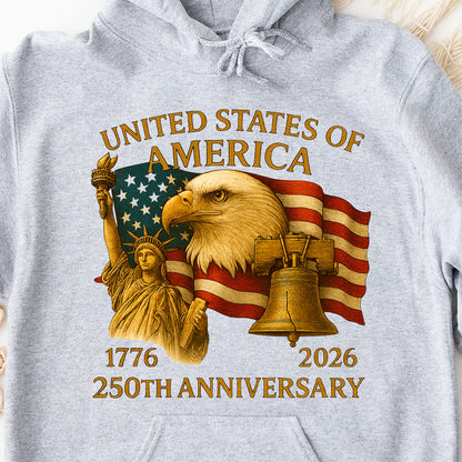 250 Years Anniversary USA Shirt | Happy 250th Birthday USA | America Anniversary 1776-2026 Bright Shirt 683037