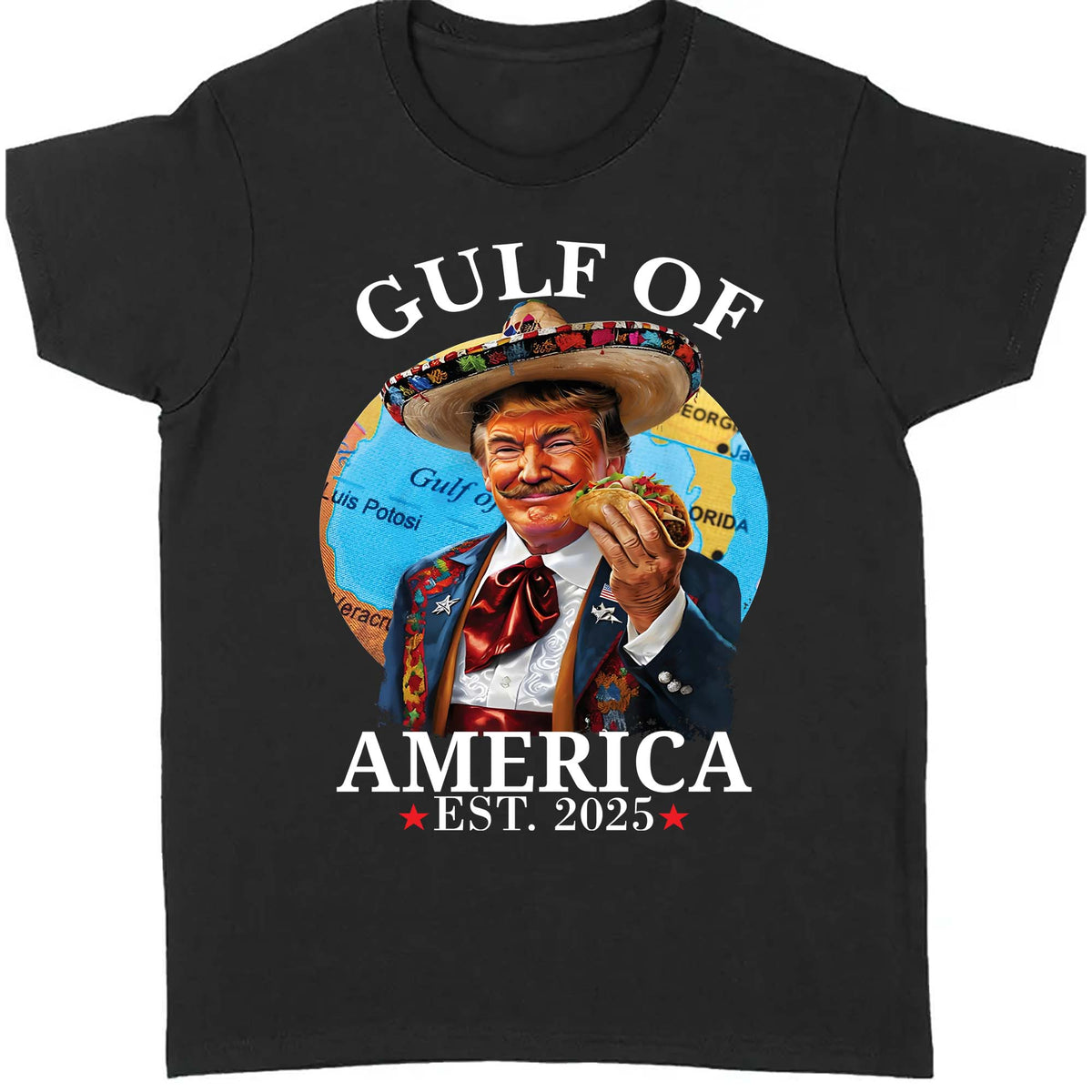 Trump Gulf Of America Shirt, Funny Trump With Taco Tee, 47th President Trump Shirt, Republicans Dark Shirt 682122 - GOP