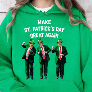 Trump Dancing Make St. Patrick's Day Great Again, St. Patrick's Day Shirt, Funny Trump Bright Shirt 681895- GOP