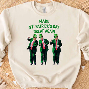 Trump Dancing Make St. Patrick's Day Great Again, St. Patrick's Day Shirt, Funny Trump Bright Shirt 681895- GOP