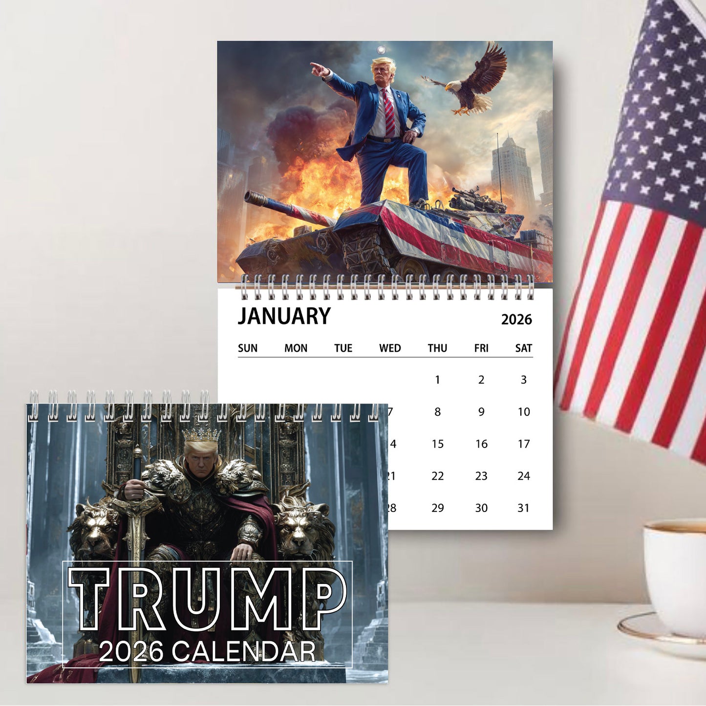 Cool Trump 2026 Wall Calendar | MAGA Calendar | Christmas Eve 2026 Gifts | Gift For Trump Supporters 683165 - GOP