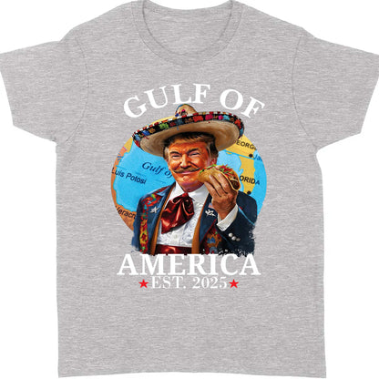 Trump Gulf Of America Shirt, Funny Trump With Taco Tee, 47th President Trump Shirt, Republicans Dark Shirt 682122 - GOP