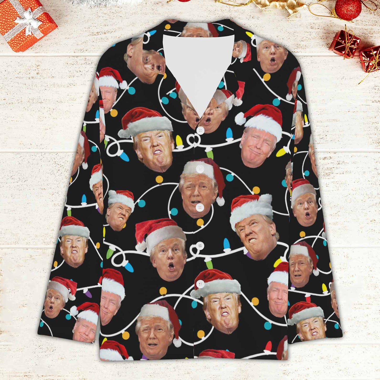 Funny Trump Face Pajamas,Trump Christmas Pajamas, Trump Won 2024 Pajamas M1763- GOP