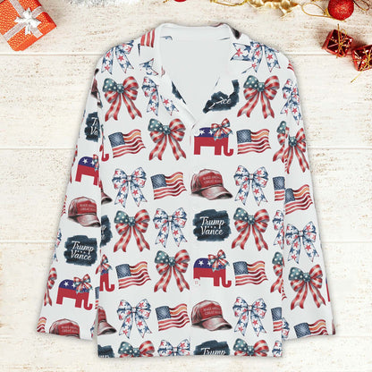 Trump Vance Coquette Pajamas, MAGA Xmas Holiday Pajamas, Trump President Pajamas 681836 - GOP