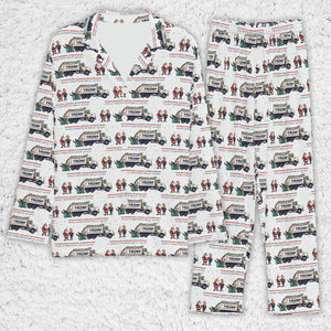 Trump Make Christmas Great Again Pajamas, Trump Xmas Holiday Pajamas, President Trump Garbage Truck Pajamas 681832 - GOP